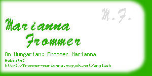 marianna frommer business card